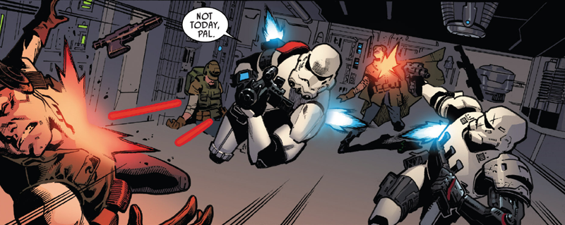 Illustration for article titled The Star Wars Comic Has Given Us Some Worryingly Efficient Stormtroopers